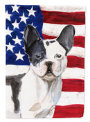 Black White French Bulldog Patriotic Garden Flag - Outdoor Decorative Yard Flag BB9372GF