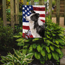 Border Collie Patriotic Garden Flag - Outdoor Decorative Yard Flag BB9373GF
