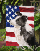Border Collie Patriotic Garden Flag - Outdoor Decorative Yard Flag BB9373GF