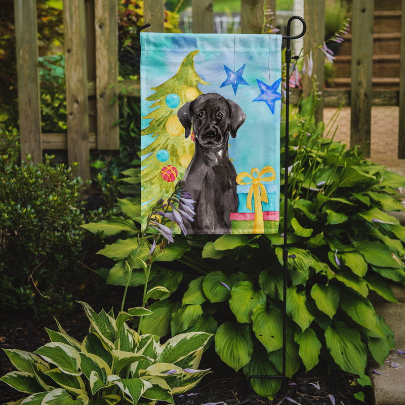 Black Labrador Christmas Flag Garden Size BB9398GF