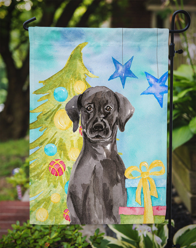 Black Labrador Christmas Flag Garden Size BB9398GF