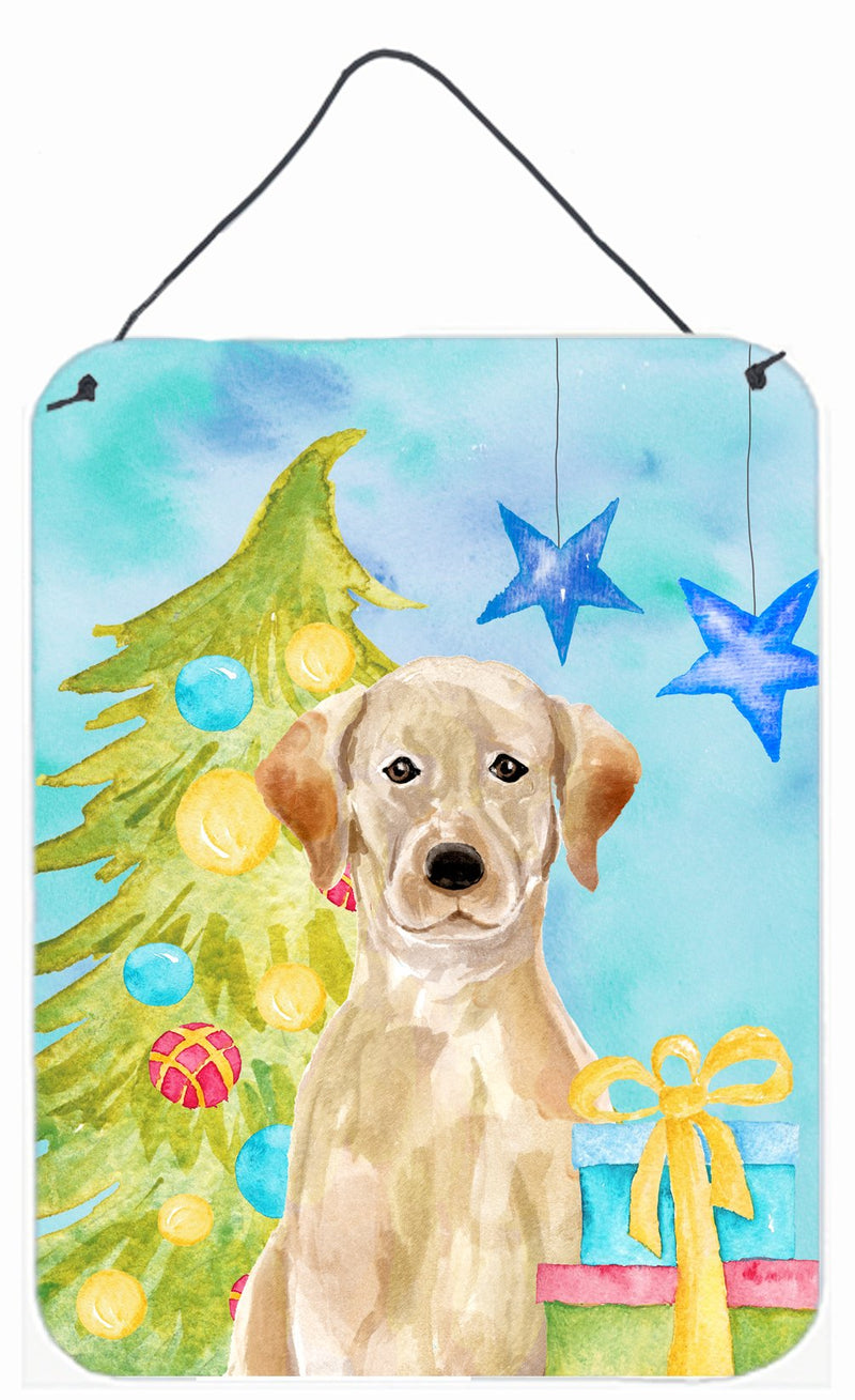 Yellow Labrador Christmas Wall or Door Hanging Prints BB9401DS1216