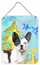 Black White French Bulldog Christmas Wall or Door Hanging Prints BB9407DS1216