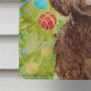 Brown Cockapoo Christmas House Flag 28x40 Porch Sleeve Pole Decorative Outside Yard Banner Artwork Wall Hanging, Polyester