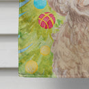 Champagne Cockapoo Christmas House Flag 28x40 Porch Sleeve Pole Decorative Outside Yard Banner Artwork Wall Hanging, Polyester