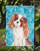 Blenheim Cavalier Spaniel Winter Garden Flag - Outdoor Decorative Yard Flag BB9428GF