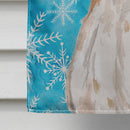 Brittany Spaniel Winter House Flag 28x40 Porch Sleeve Pole Decorative Outside Yard Banner Artwork Wall Hanging, Polyester