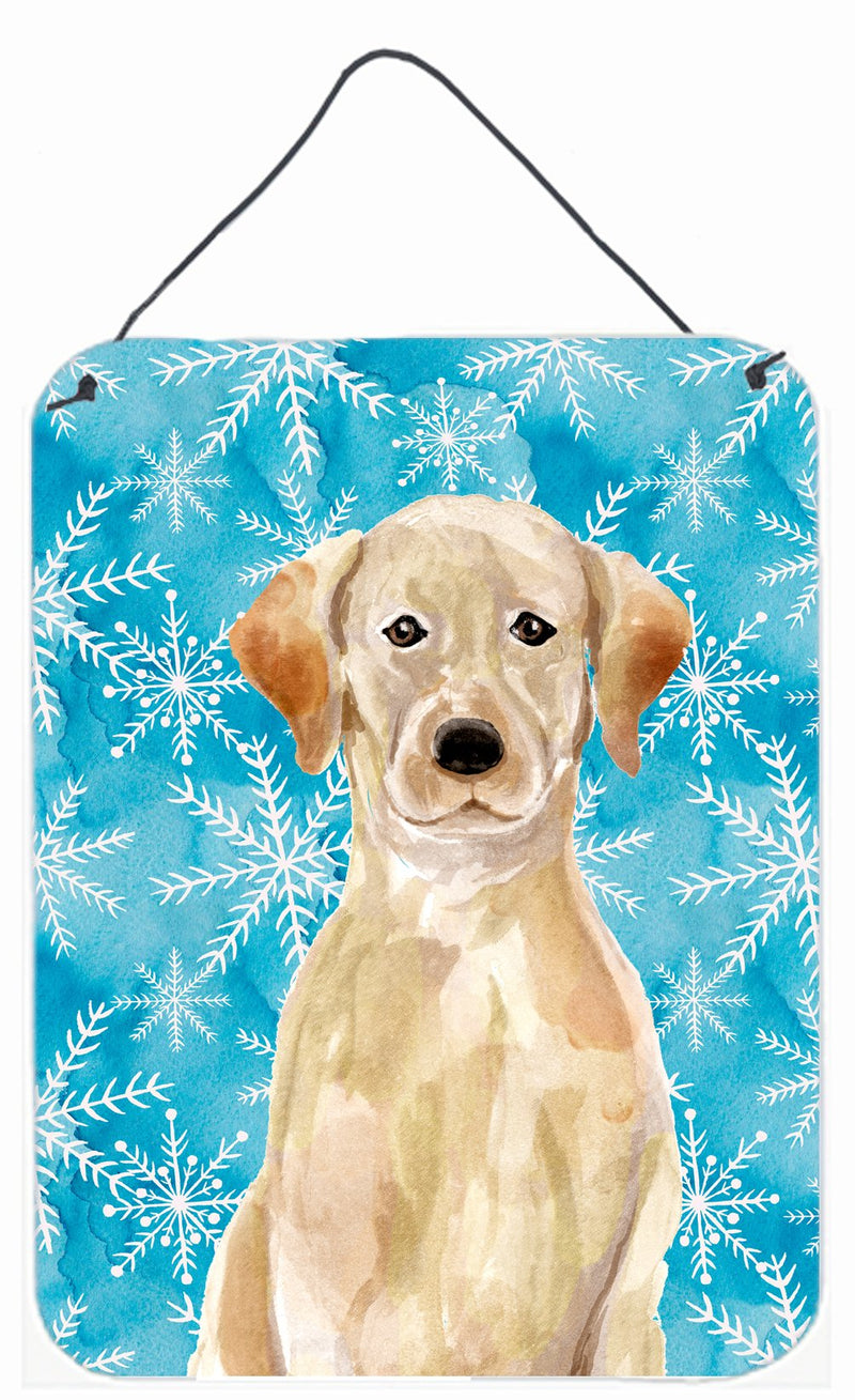 Yellow Labrador Winter Wall or Door Hanging Prints BB9436DS1216