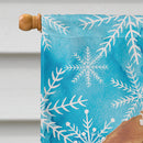 Beagle Winter House Flag 28x40 Porch Sleeve Pole Decorative Outside Yard Banner Artwork Wall Hanging, Polyester