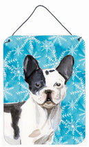 Black White French Bulldog Winter Wall or Door Hanging Prints BB9442DS1216