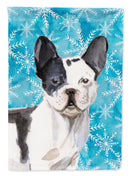 Black White French Bulldog Winter Garden Flag - Outdoor Decorative Yard Flag BB9442GF