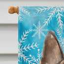 German Shepherd Winter House Flag 28x40 Porch Sleeve Pole Decorative Outside Yard Banner Artwork Wall Hanging, Polyester