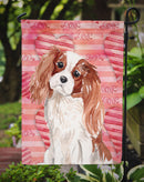 Blenheim Cavalier Spaniel Love Garden Flag - Outdoor Decorative Yard Flag BB9463GF