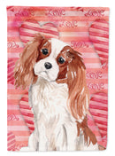 Blenheim Cavalier Spaniel Love Garden Flag - Outdoor Decorative Yard Flag BB9463GF