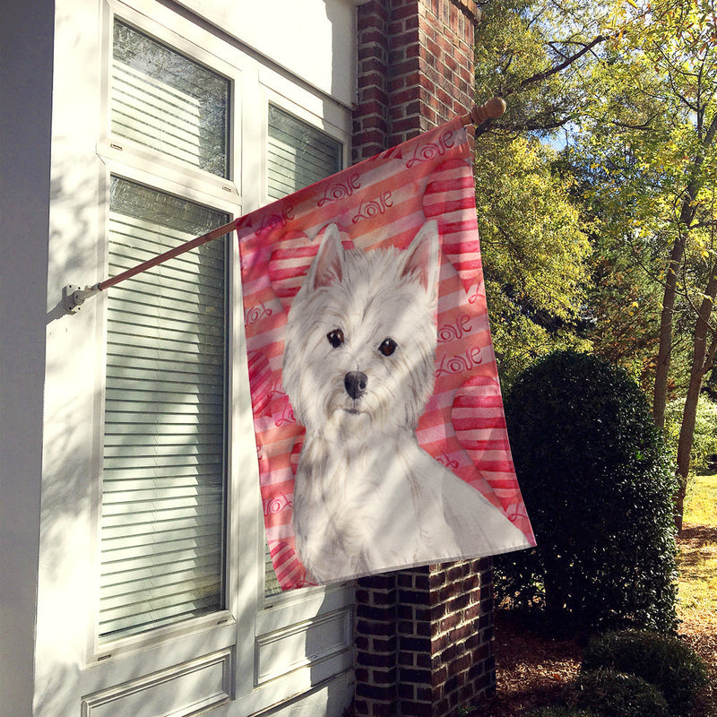 Westie Love Flag Canvas House Size BB9464CHF