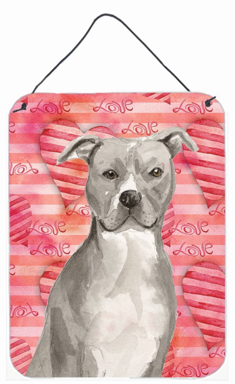 Staffordshire Bull Terrier Love Wall or Door Hanging Prints BB9465DS1216