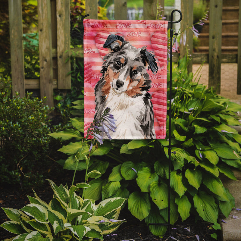 Australian Shepherd Love Flag Garden Size BB9467GF