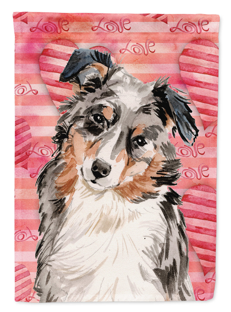 Australian Shepherd Love Flag Garden Size BB9467GF