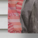 Black Labrador Love House Flag 28x40 Porch Sleeve Pole Decorative Outside Yard Banner Artwork Wall Hanging, Polyester