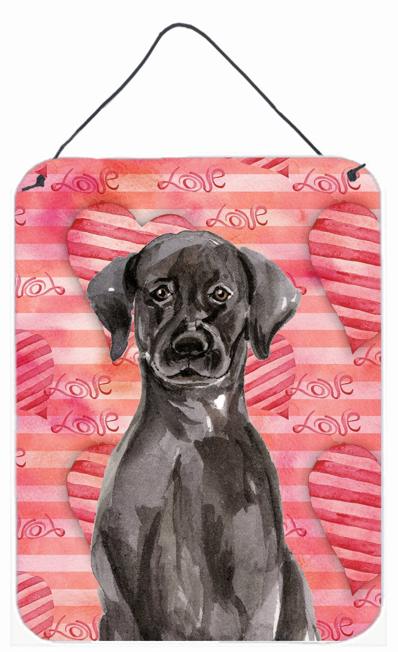 Black Labrador Love Wall or Door Hanging Prints BB9468DS1216