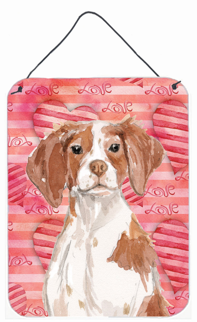 Brittany Spaniel Love Wall or Door Hanging Prints BB9469DS1216