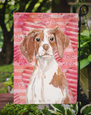 Brittany Spaniel Love Garden Flag - Outdoor Decorative Yard Flag BB9469GF