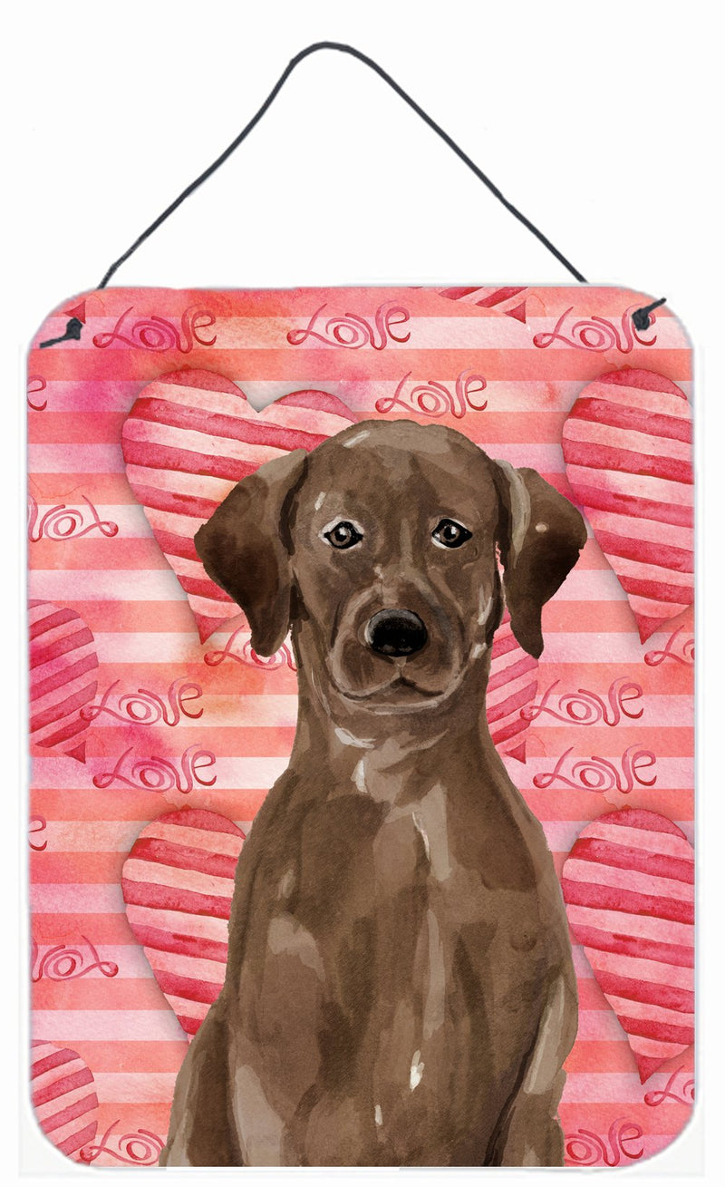 Chocolate Labrador Love Wall or Door Hanging Prints BB9470DS1216