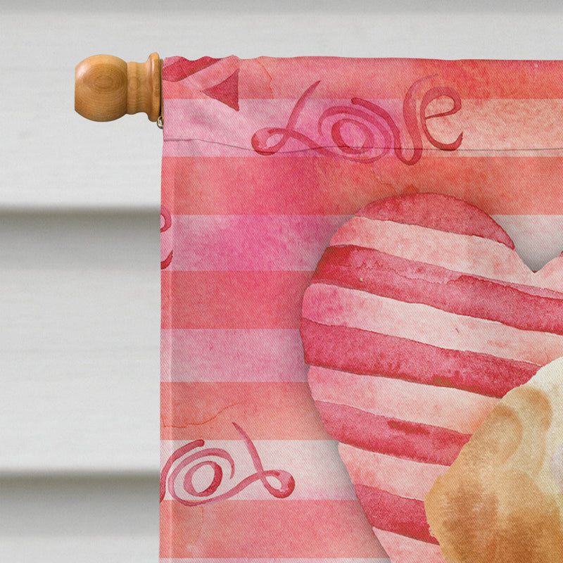 Yellow Labrador Love Flag Canvas House Size BB9471CHF