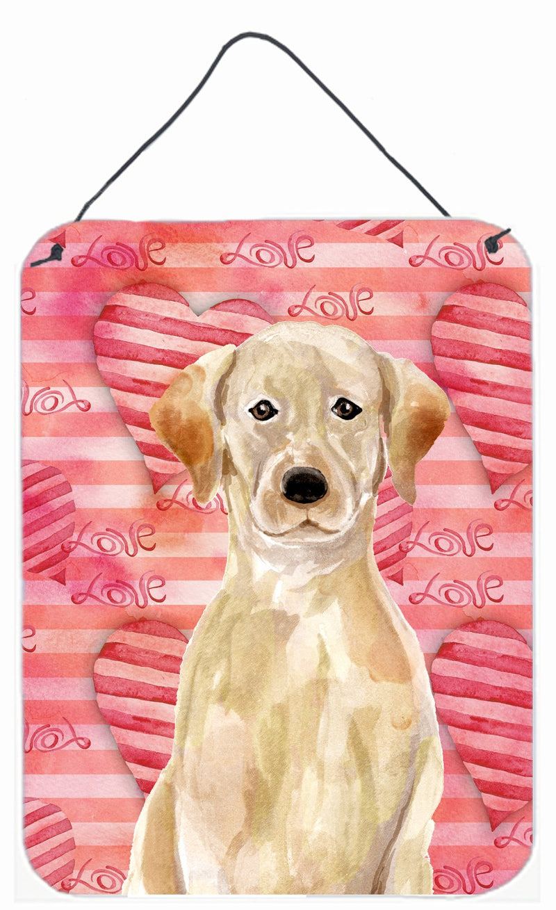 Yellow Labrador Love Wall or Door Hanging Prints BB9471DS1216