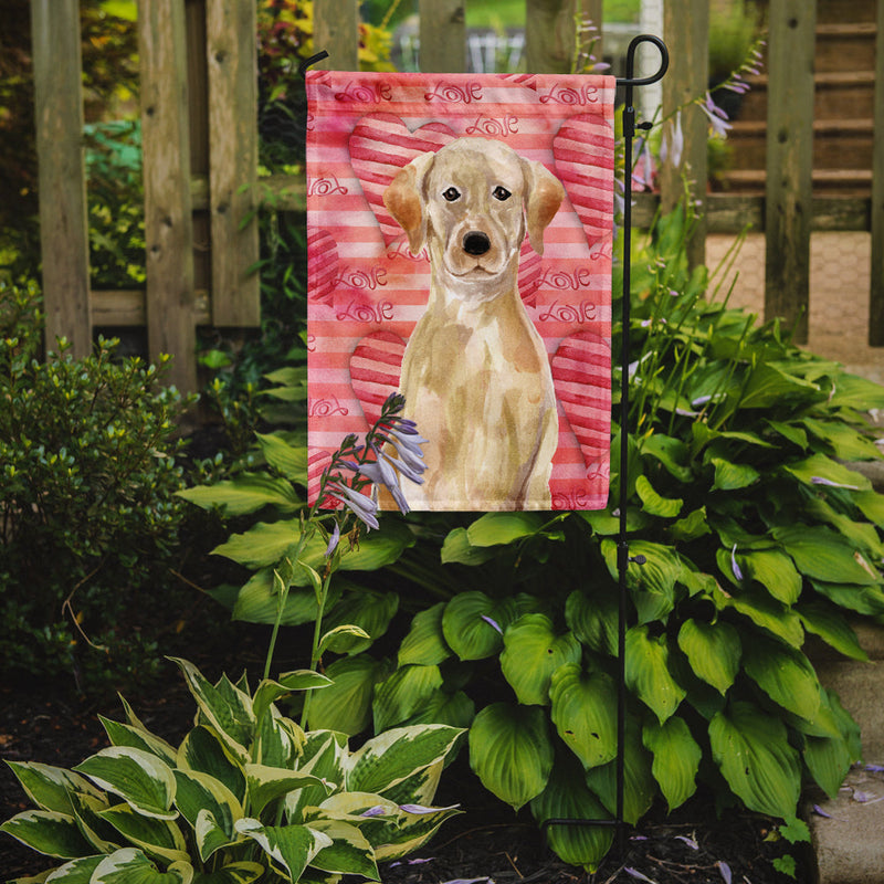 Yellow Labrador Love Flag Garden Size BB9471GF