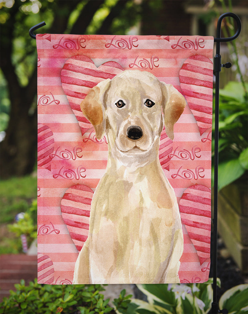 Yellow Labrador Love Flag Garden Size BB9471GF