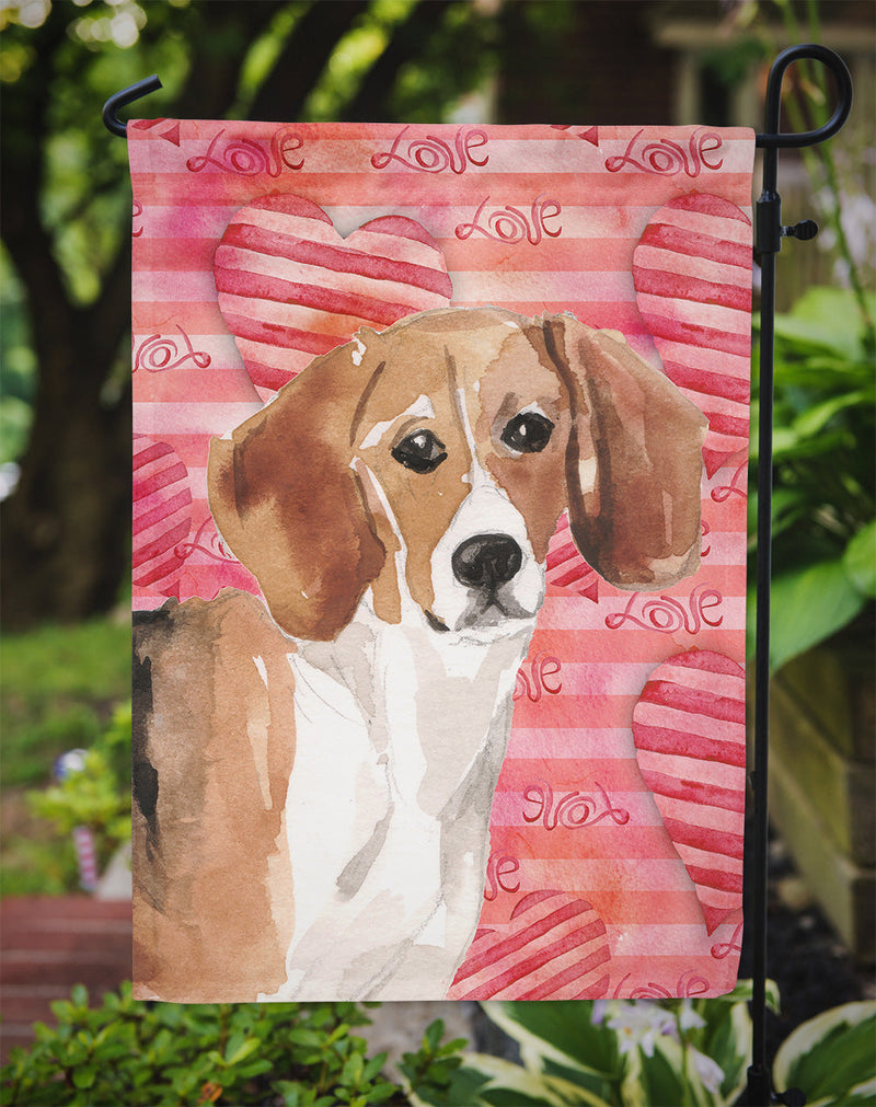 Beagle Love Flag Garden Size BB9474GF