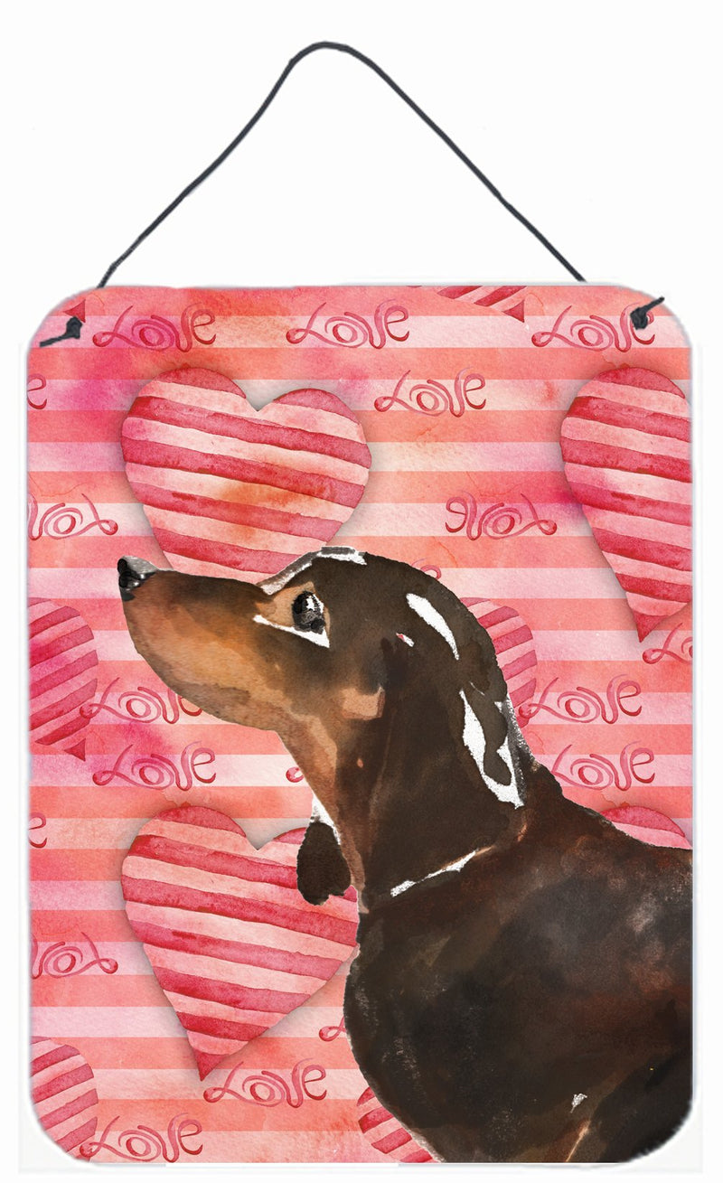 Black and Tan Dachshund Love Wall or Door Hanging Prints BB9475DS1216