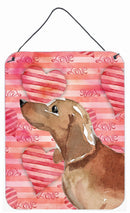 Red Tan Dachshund Love Wall or Door Hanging Prints BB9476DS1216