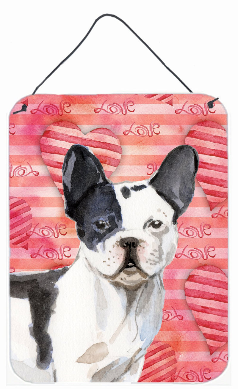 Black White French Bulldog Love Wall or Door Hanging Prints BB9477DS1216