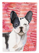 Black White French Bulldog Love Garden Flag - Outdoor Decorative Yard Flag BB9477GF