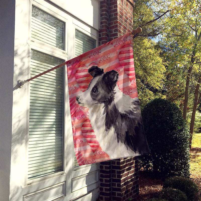 Border Collie Love Flag Canvas House Size BB9478CHF