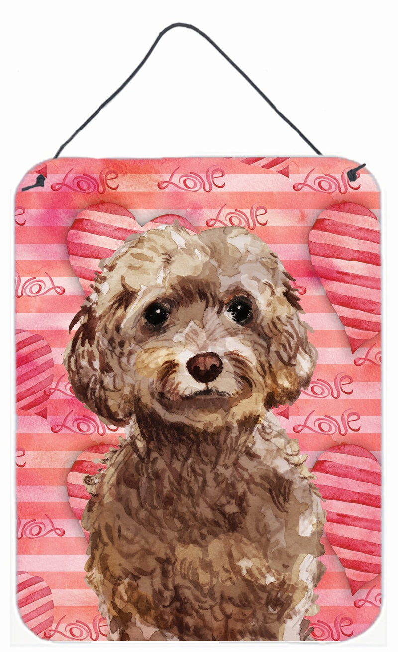 Brown Cockapoo Love Wall or Door Hanging Prints BB9479DS1216