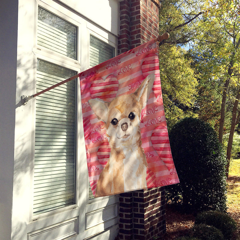 Chihuahua Love Flag Canvas House Size BB9481CHF