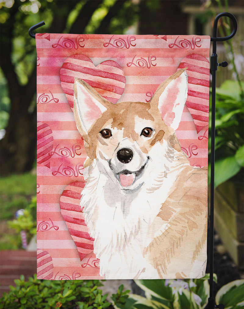 Corgi Love Garden Flag - Outdoor Decorative Yard Flag BB9484GF