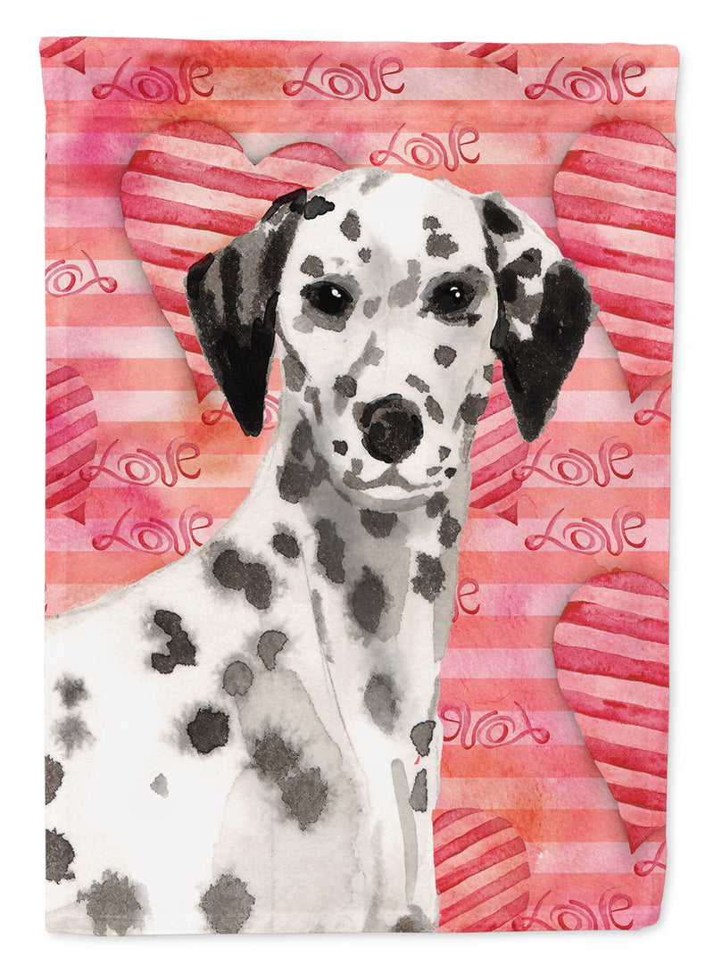 Dalmatian Love Flag Canvas House Size BB9485CHF