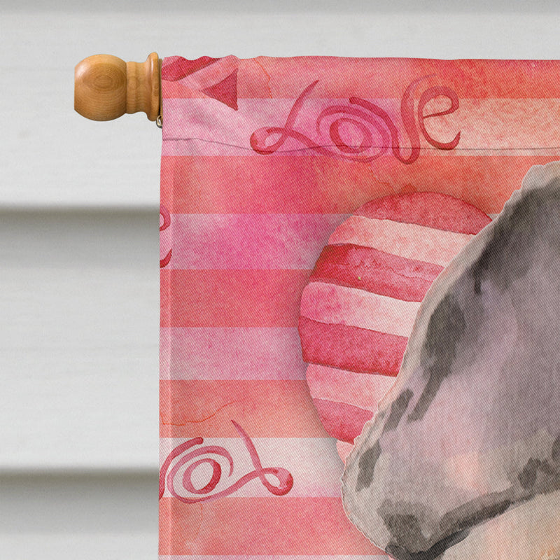Fawn French Bulldog Love Flag Canvas House Size BB9487CHF