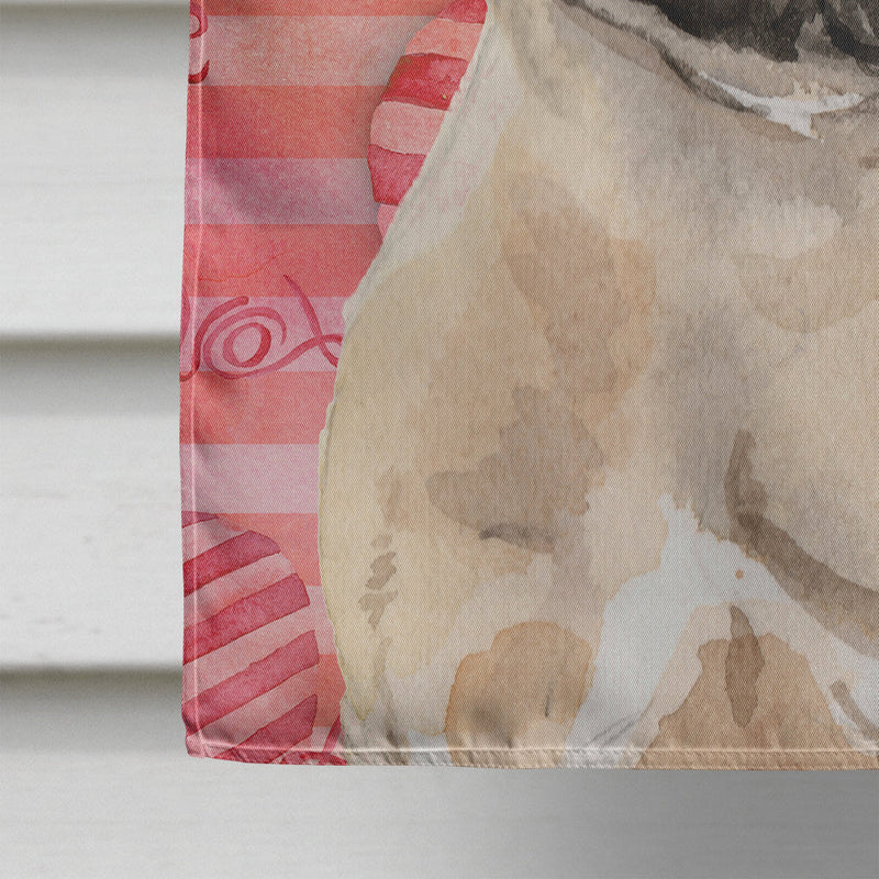 Fawn French Bulldog Love Flag Canvas House Size BB9487CHF