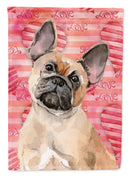 Fawn French Bulldog Love Garden Flag - Outdoor Decorative Yard Flag BB9487GF