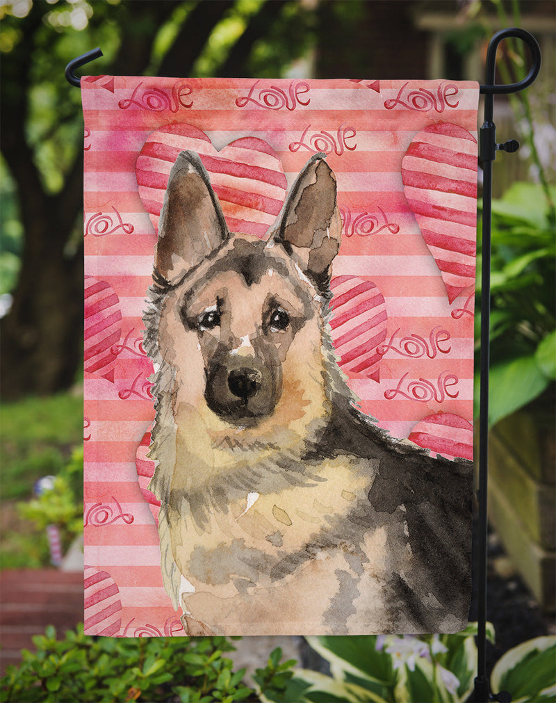 German Shepherd Love Flag Garden Size BB9488GF