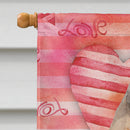 Fawn Natural Great Dane Love Flag Canvas House Size BB9489CHF