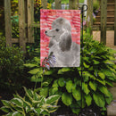 Grey Standard Poodle Love Garden Flag - Outdoor Decorative Yard Flag BB9490GF