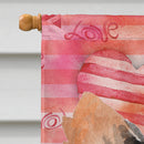Long Haired Chihuahua Love Flag Canvas House Size BB9494CHF
