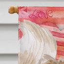 Pomeranian Love Flag Canvas House Size BB9495CHF