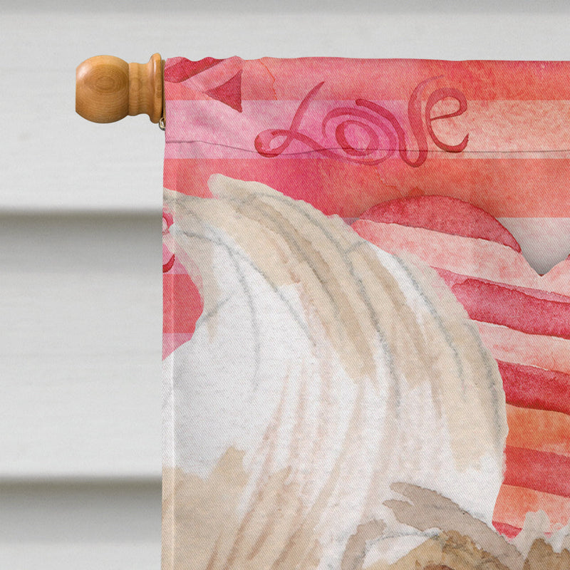 Pomeranian Love Flag Canvas House Size BB9495CHF